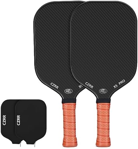 USA Pickleball Approved Pickleball Paddle, 3K Raw Carbon Fiber Surface (CFS) High Grit & Spin, 16MM Polypropylene Honeyc