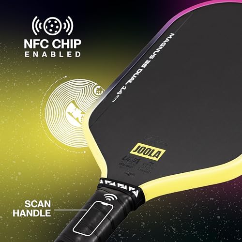 JOOLA 3S Pickleball Paddles - Raw Carbon Fiber Surface - UPA-A Certified - Professional Elongated, Wide Body & Aero Curv