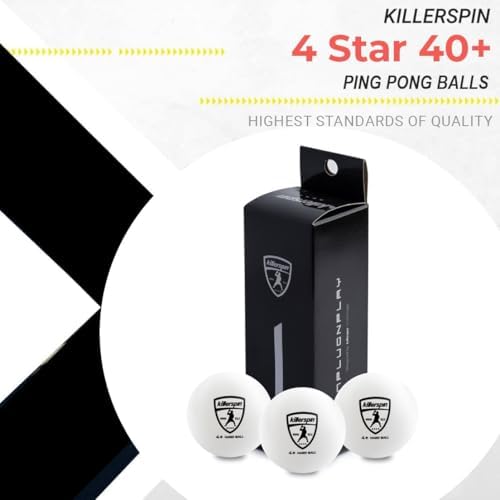 Killerspin 4-Star Ping Pong Balls for Tournament Play | ITTF Quality 40mm Competition Ping Pong Balls | Championship Qu