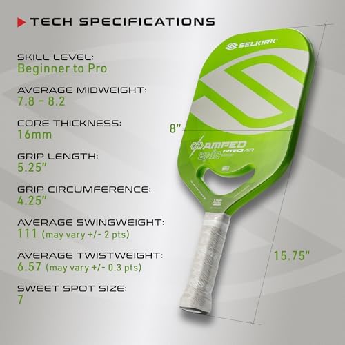 Selkirk Sport Amped Pickleball Paddles | Assembled in The USA | Unrivaled Precision & Control Selkirk Sport Amped Pro