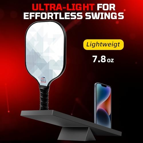 Pickleball Paddles USAPA Approved Lightweight with 4 Balls Traction and Stability California Designed Recycled Material