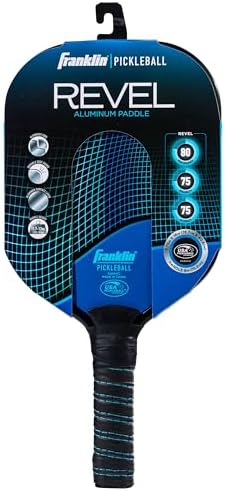 Franklin Sports Revel Aluminium Core Pickleball Paddle, USAPA Approved, Dual Plated Design, Non-Slip Grip, Blue, 340 Gra