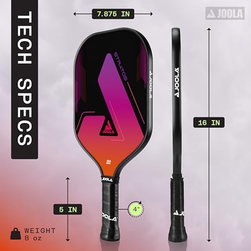 JOOLA Stratos Pickleball Paddle - Lightweight Fiberglass with Polypropylene Core - USAPA Approved