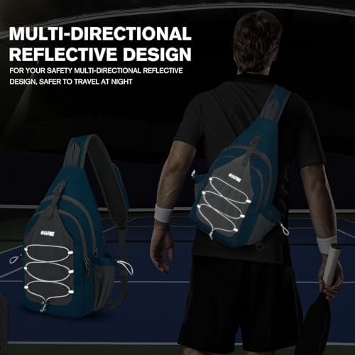 Pickleball Bag Crossbody Sling Bag Gifts for Men Women OEKO-TEX STANDARD 100 Pickleball Backpack