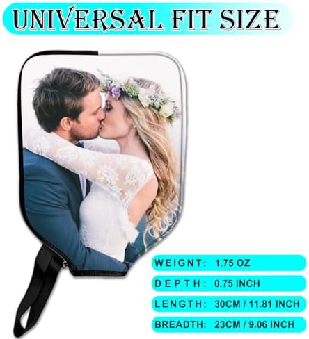 Custom Photo Text Logo Pickleball Paddle Cover for Personalized Protection | Pickleball Racket Case with Photo Logo and