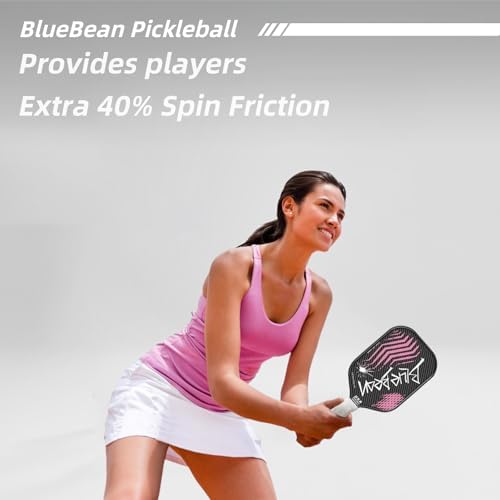 Professional Carbon Fiber Pickleball Paddle - USAPA Approved for Higher Spin & Grit, BlueBean | USAPA Approved Carbon F