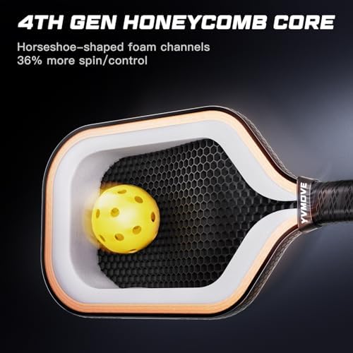 Pickleball Paddle T700 Raw Carbon Fiber Surface 16mm STR-Core Power Polymer Core Premium Pickle Ball Racket USAPA Approv