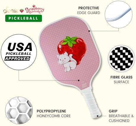 Sonix USAPA Approved Pickleball Paddles Set of 2 for Adults | Fiberglass Surface Pickleball Set with 2 Rackets, 4 Balls,