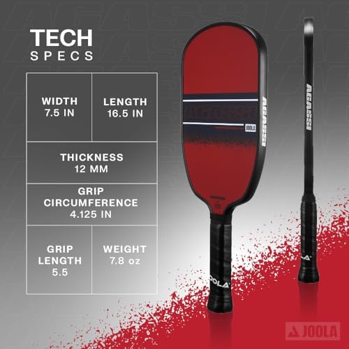 JOOLA Agassi GRAF Champion Pickleball Paddle - Increased Spin & Control - UPA-A Certified - USAP Approved