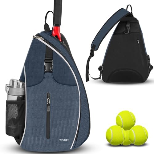 Ytonet Water Resistant Tennis Sling Backpack Crossbody for Men Women | Ytonet Men Women Pickleball Badminton Rackets Co