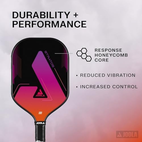 JOOLA Pink & Lavender Stratos Rackets 2-Pack Picks, USAPA Approved, Fiberglass & Honeycomb Core, Lightweight & Durable P