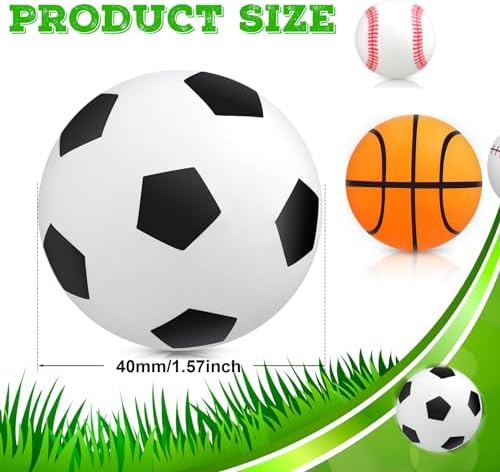 60 Pcs Sport Themed Table Tennis Balls - Bulk Game Balls for Carnival and Party Decoration | 60 Pcs Sport Themed Table