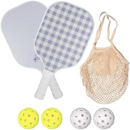 Sonix USAPA Approved Pickleball Paddles Set of 2 for Adults | Fiberglass Surface Pickleball Set with 2 Rackets, 4 Balls,