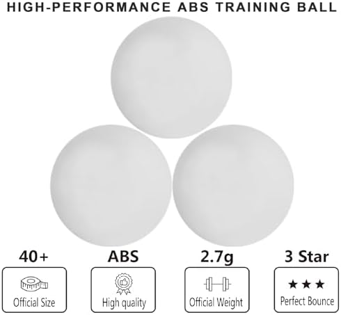 3 Star High Performance ABS Table Tennis Balls - Training, Game