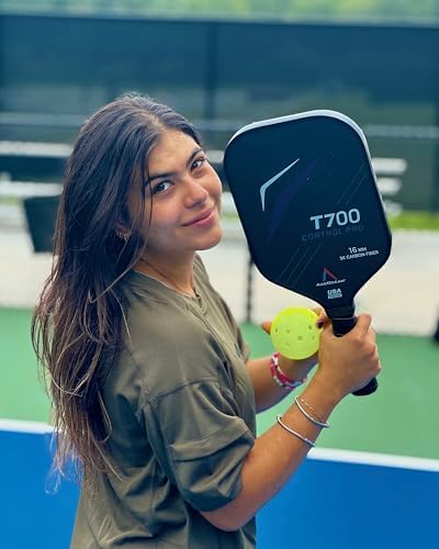 Carbon Pickleball Paddle Set Pro for Pickleball Players,High Grit and Spin 3K Raw Carbon Fiber Surface,Pickleball T700SC