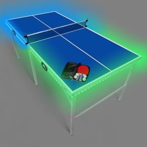 PartyLife 6 ft x 3 ft Portable Indoor Outdoor Ping Pong Table | Kids & Adults | Game Room | Not Full Size | With Optiona