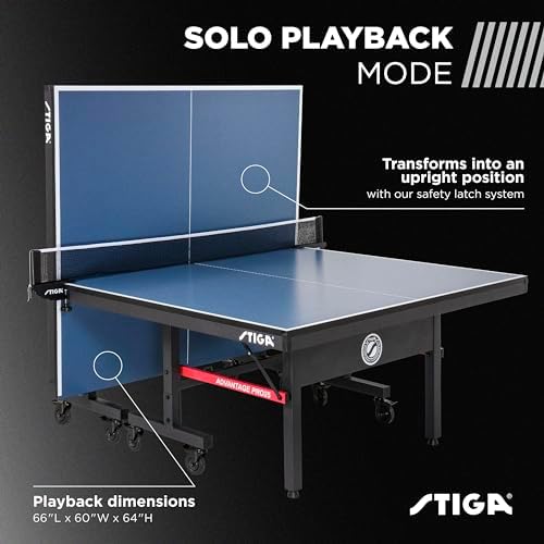Stiga Advantage Series Ping Pong Table - Quickplay 10 Minute Assembly - Recreational to Tournament Level | Stiga Advant