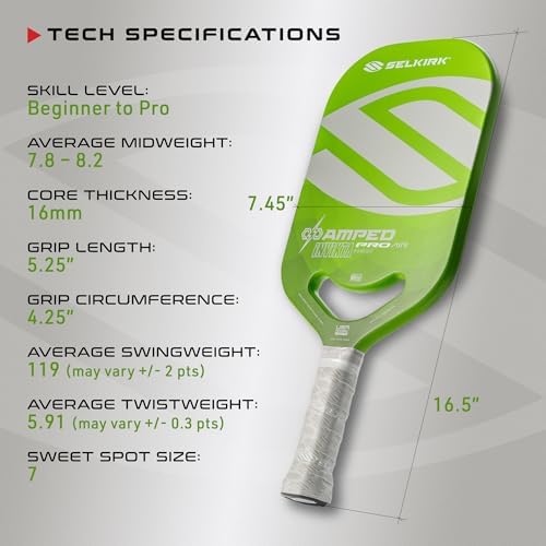 Selkirk Sport Amped Pickleball Paddles | Assembled in The USA | Unrivaled Precision & Control Selkirk Sport Amped Pro