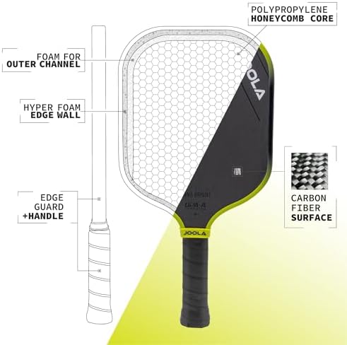 JOOLA 3S Pickleball Paddles – Raw Carbon Fiber Surface – UPA-A Certified – Ben Johns Perseus, Hyperion, Scorpeus & Magnu