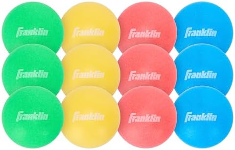 Franklin Sports Ping Pong Balls Official Size Weight White 40mm Table Tennis Durable High Performance 12 Count Pack of 1