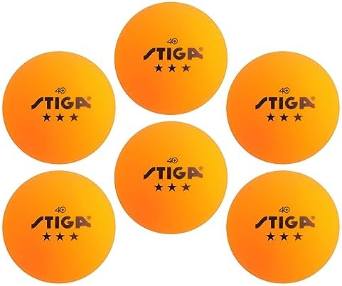 Stiga 3-Star Table Tennis Balls + Rubber Coated + High Durability + Amateur Players + Practice Sessions + 48 Pack + Best