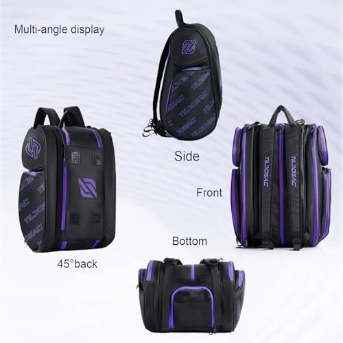 2-in-1 Detachable Pickleball & Padel Bag for Men Women | Thermal Foil Insulated Racket Compartment | Outdoor & Gym Usage