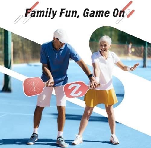 USAPA Approved Graphite Carbon Fiber Pickleball Paddles Set of 4 for Men Women, Polypropylene Honeycomb Core, Cushion |7