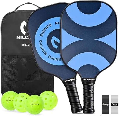 USAPA Approved Graphite Carbon Fiber Pickleball Paddles Set of 4 for Men Women, Polypropylene Honeycomb Core, Cushion |7