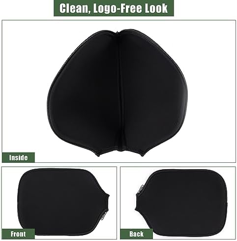 Pickleball Paddle Covers Neoprene Black 8.6 x 1|2inch USAPA Standard Elongated Paddles Fits Most Picks Black Color