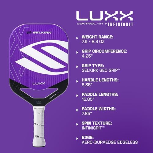 High Performance Selkirk Sport LUXX Control Pickleball Paddle for Ultimate Control and Power | Selkirk Sport LUXX Carbo