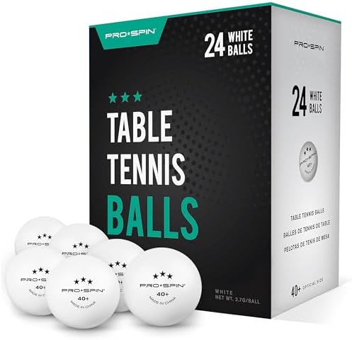 Pro-Spin 3-Star Premium White Ping Pong Balls - High-Performance 40+ ABS | Ultimate Durability for Indoor & Outdoor Play
