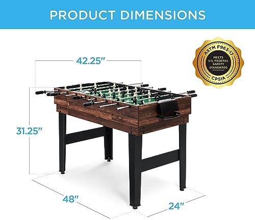 Best Choice Products 10-in-1 Combo Game Table Set for Home & Game RoomFriends & Family2x4ftHockey, Foosball, Pool, Shuff