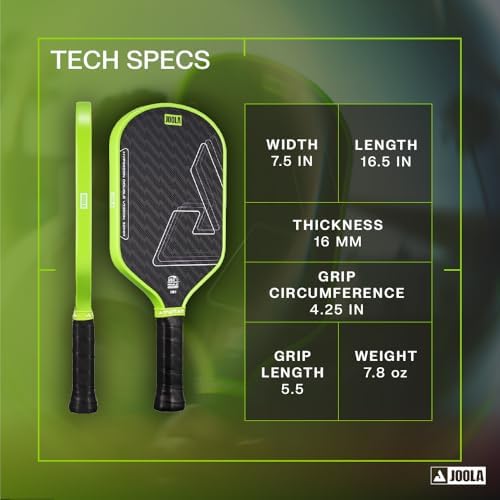 JOOLA Double Vision 16mm Pickleball Paddle - USAP Approved - NFC Chip Enabled