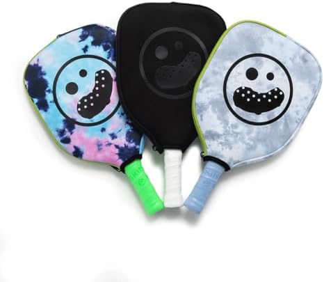 Dill-Fender Neoprene Paddle Cover Protects Pickleball Paddle, 3 Designs for Pickleball Enthusiasts, Outdoor Activity Pro