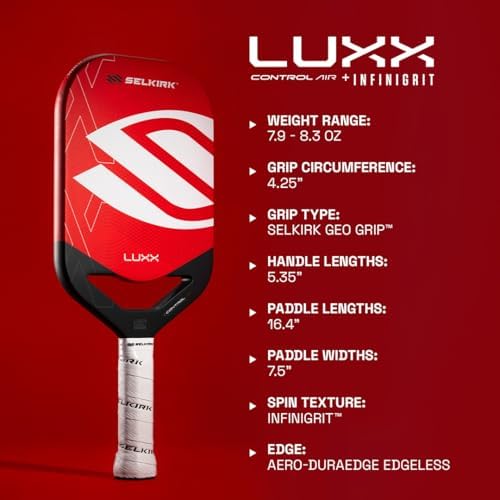 Selkirk Sport LUXX Control Pickleball Paddle | Carbon Fiber Paddles | Designed for Pickleball Enthusiasts | Enhanced Con