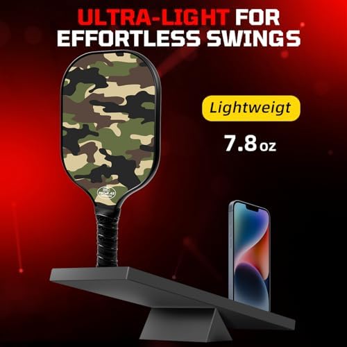 Pickleball Paddles USAPA Approved Lightweight with 4 Balls Traction and Stability California Designed Recycled Material