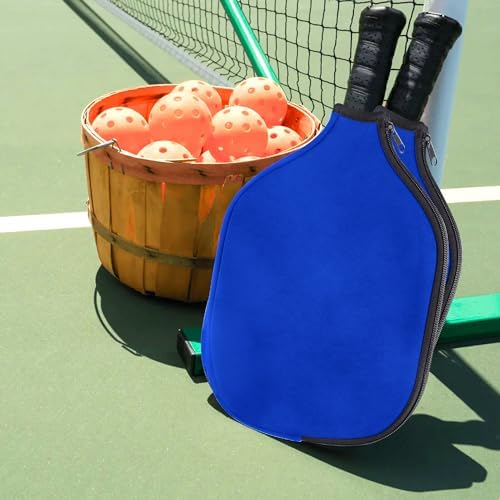 Durable Neoprene Pickleball Paddle Covers, 8.26 x 11.8 Inch Zippered Storage Bag for Pickleball Players