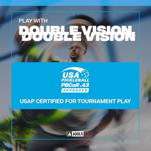 JOOLA Double Vision 16mm Pickleball Paddle for Soft Responsive Touch and USAP Approved Players | JOOLA Double Vision 16