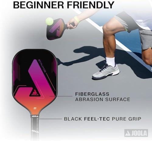 JOOLA Pink & Lavender Stratos Rackets 2-Pack Picks, USAPA Approved, Fiberglass & Honeycomb Core, Lightweight & Durable P