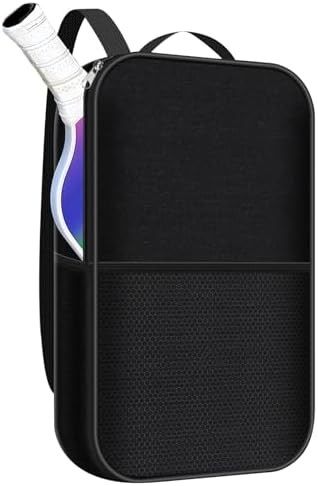 Pickleball Paddle Cover with Pocket Fits 2 Paddles & 4 Balls - Extra Storage Space Zipper Closure Waterproof Material