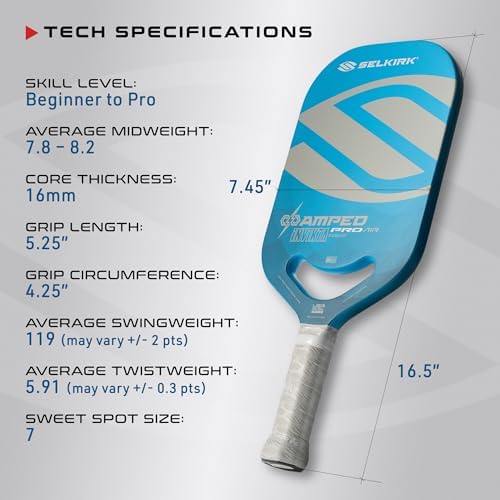 Selkirk Sport Amped Pickleball Paddles | Assembled in The USA | Unrivaled Precision & Control Selkirk Sport Amped Pro
