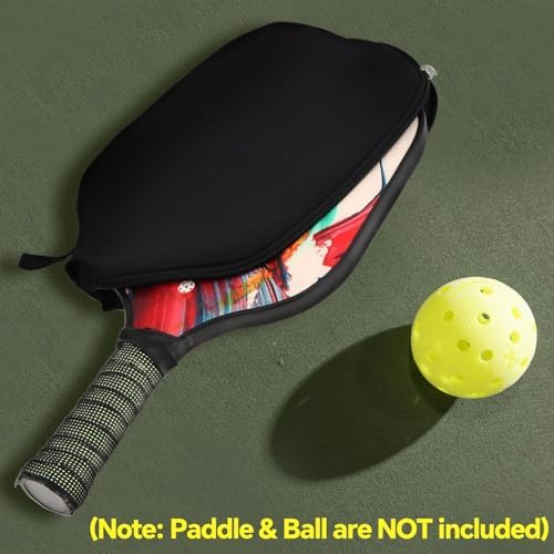 Pickleball Paddle Cover - Universal Case Size Fits Most Pickleball Paddles, Racket Sleeve Bag with Handle Strap, Great f