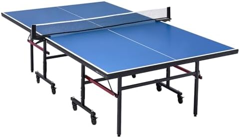 VEVOR Professional Table Tennis Table for Indoor Use, Portable and Foldable with Quick Clamp Net and Lockable Wheels VEV