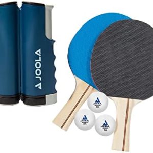 JOola Portable Table Tennis Net and Post Set - Retractable Ping Pong Net - Ideal for Family Games - Stretches to 5.75' -