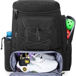 Pickleball Paddle Bag Backpack for 4 Rackets with Fence Hook - Bag Only