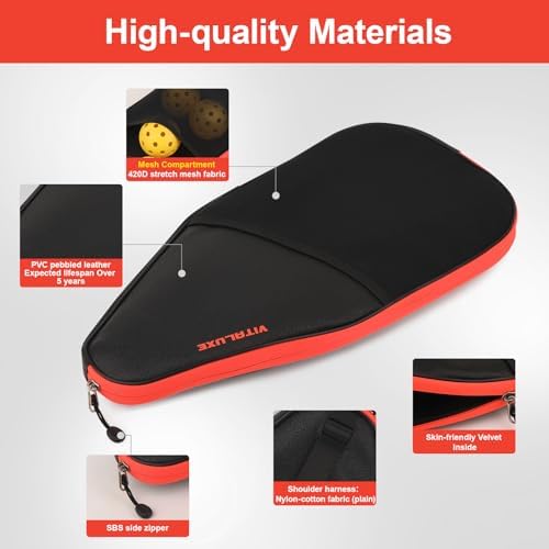 Pickleball Bag Universal Size Pickleball Paddle Cover Case for Men Women Accessory USAPA Standard Paddles Gift Compatibl