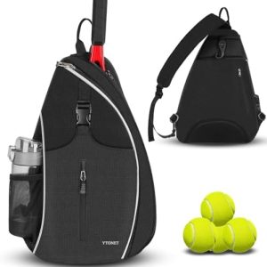 Ytonet Water Resistant Tennis Sling Backpack Crossbody for Men Women | Ytonet Men Women Pickleball Badminton Rackets Co