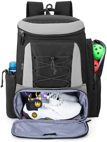 Pickleball Paddle Bag Backpack for 4 Rackets with Fence Hook - Bag Only