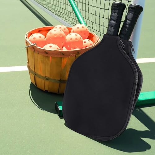 Durable Neoprene Pickleball Paddle Covers, 8.26 x 11.8 Inch Zippered Storage Bag for Pickleball Players