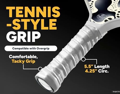 Friday Fever Paddle, Raw Carbon Fiber, Gen 3 Construction Friday Fever Paddle, USAP PBCoR .43 Certified, Dual-Edge Foa